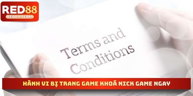 Hành vi bị trang game khoá nick game ngay