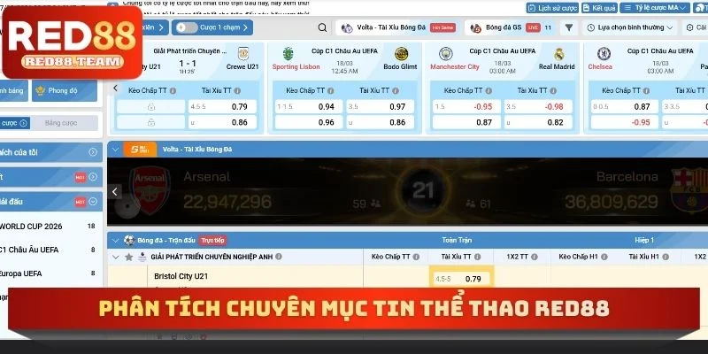 Phân tích chuyên mục tin thể thao RED88