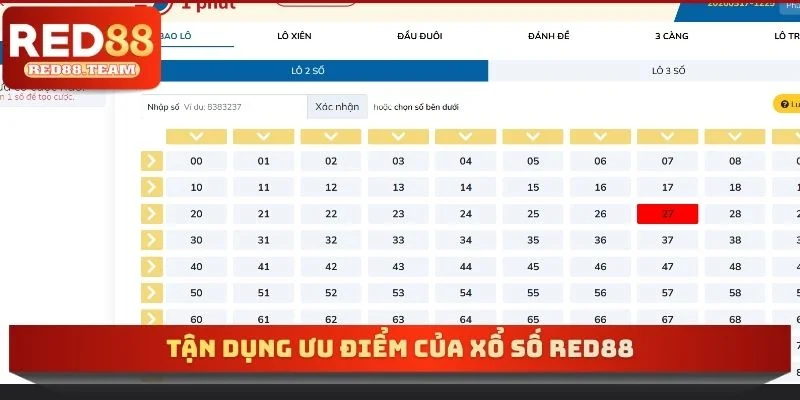 Tận dụng ưu điểm của xổ số RED88